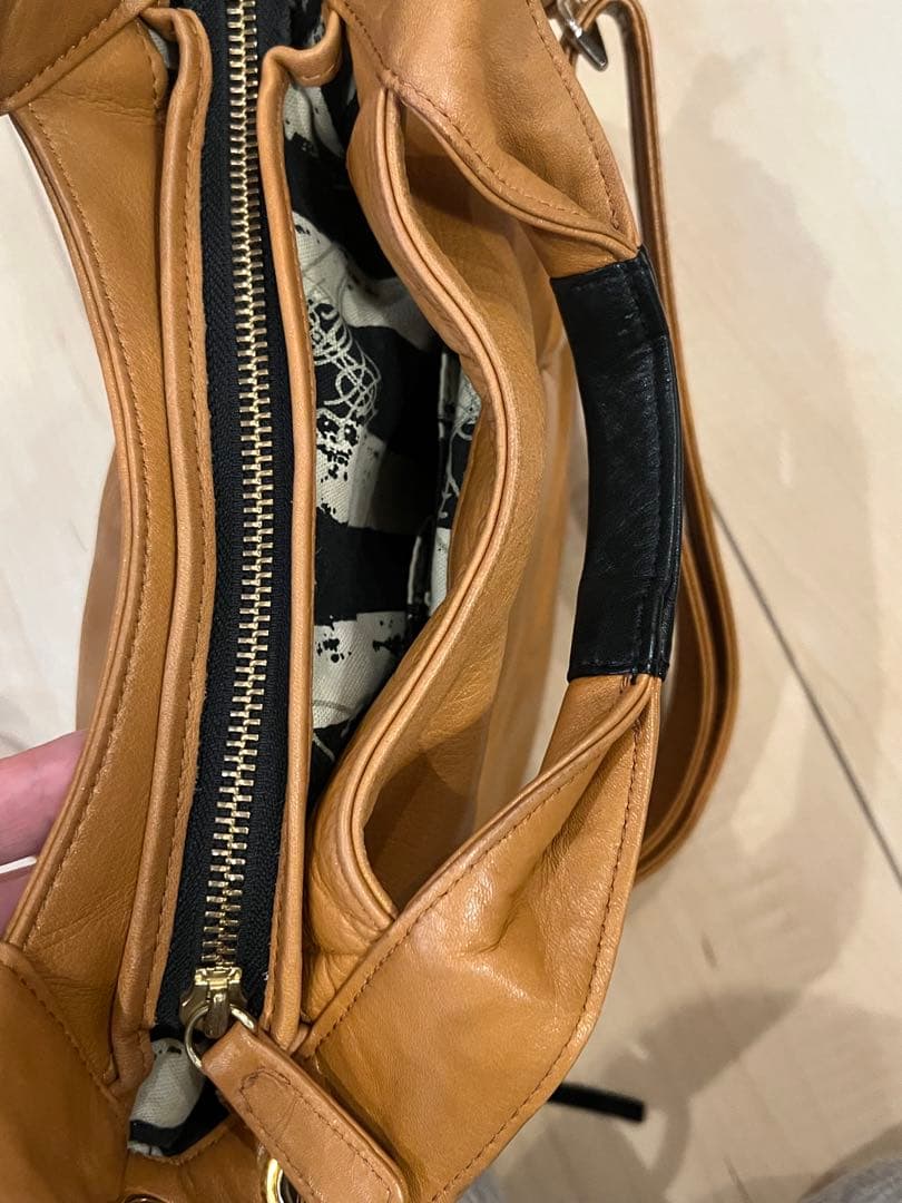 yamamoto　ヴィヴィアン　キャメル レザー バッグ