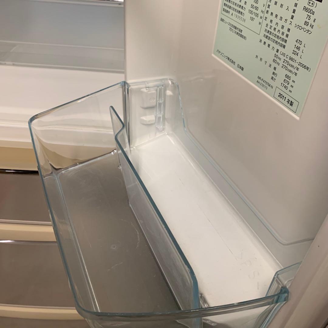 8h3 パナソニック 冷蔵庫 NR-F475TM-N 形 2011年製 現状品