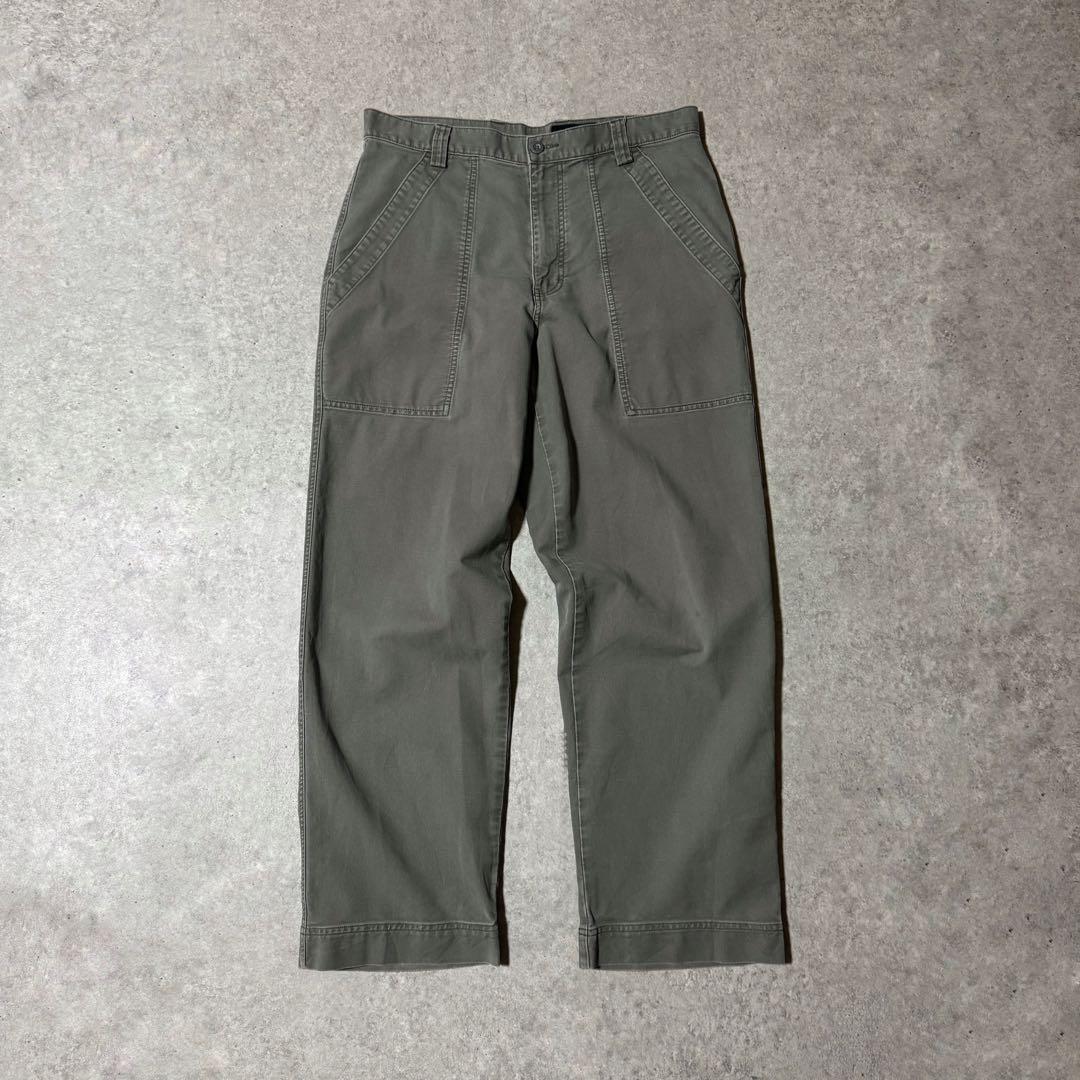 00s エディーバウアー ベイカーパンツ L字ポケット カーキ フェードカラー