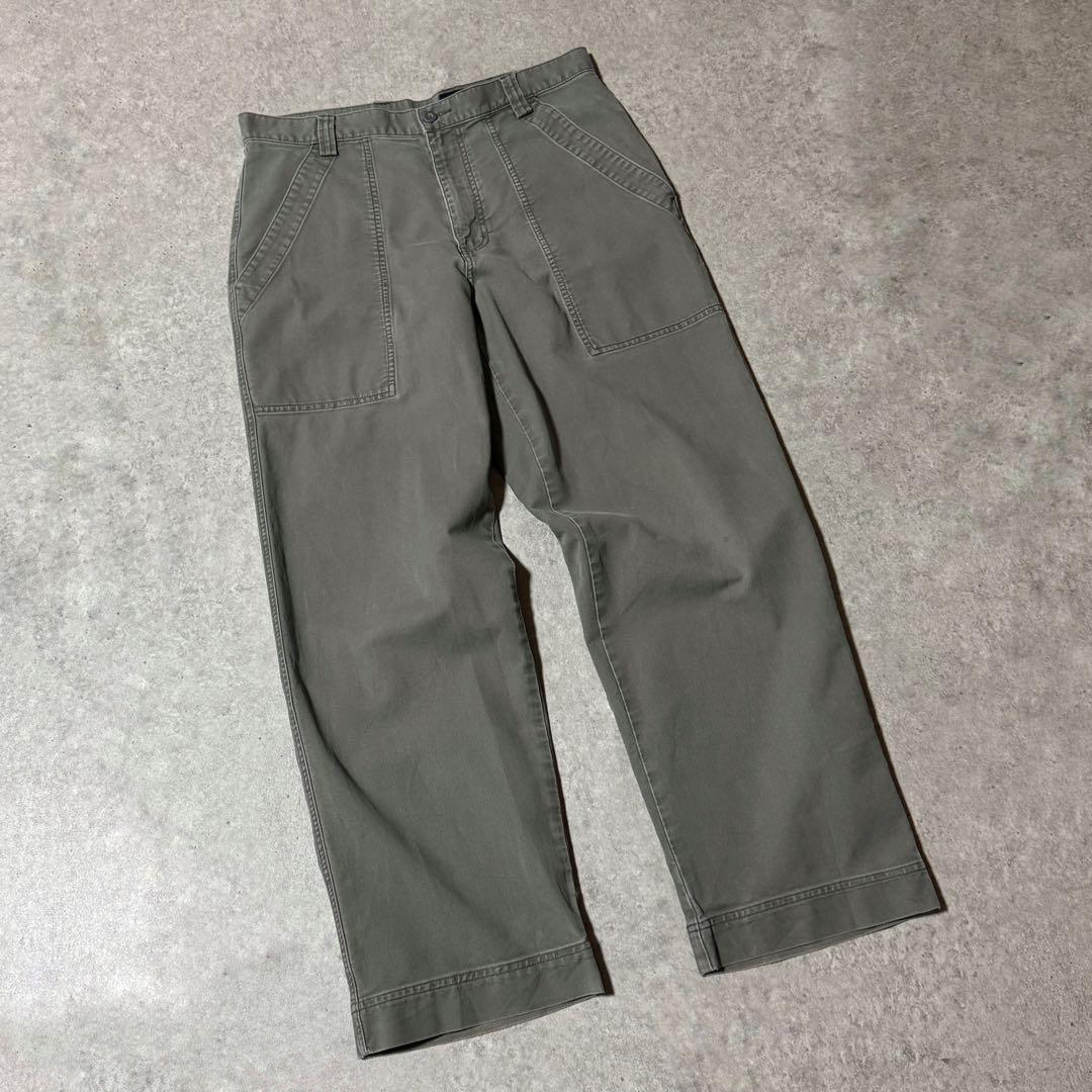 00s エディーバウアー ベイカーパンツ L字ポケット カーキ フェードカラー