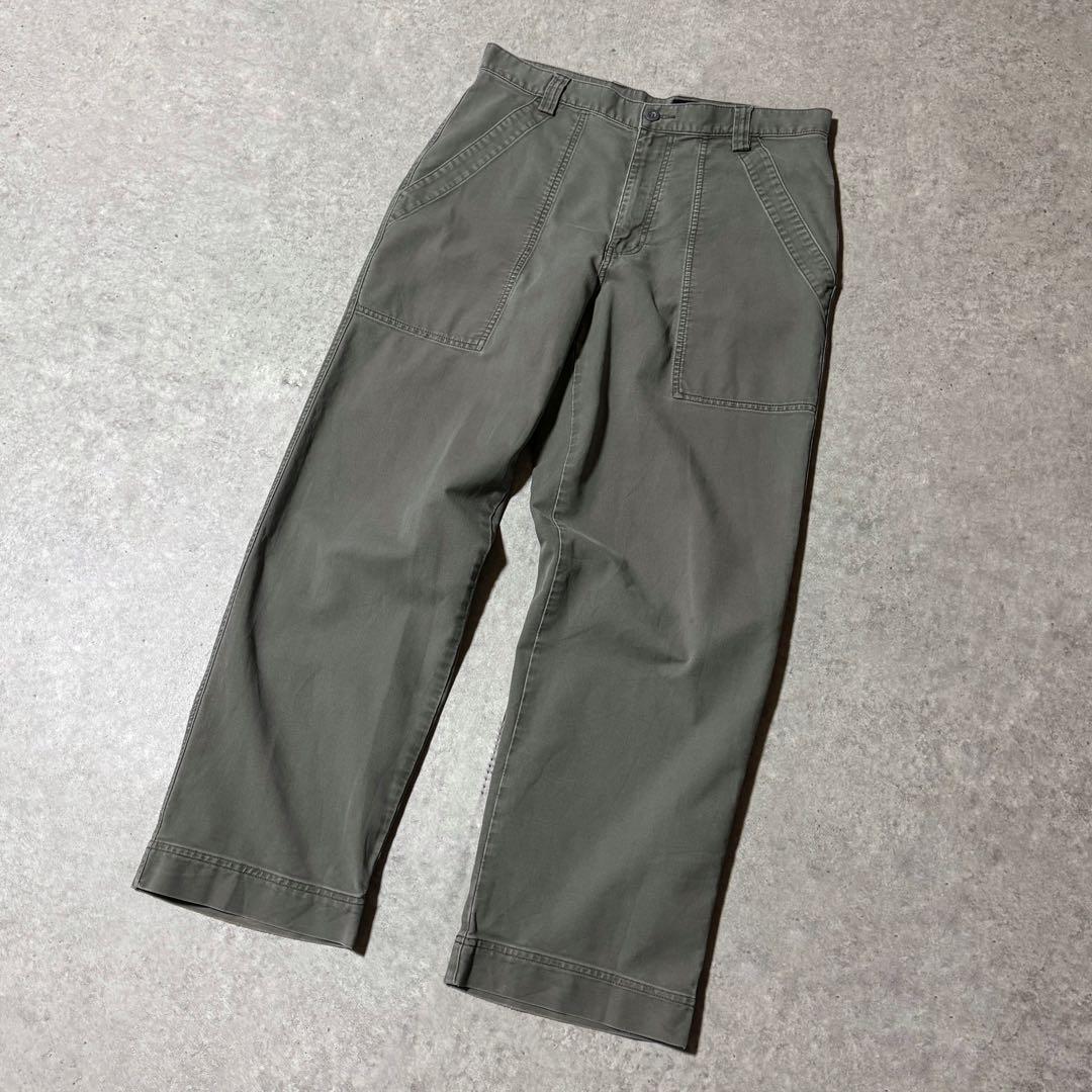 00s エディーバウアー ベイカーパンツ L字ポケット カーキ フェードカラー
