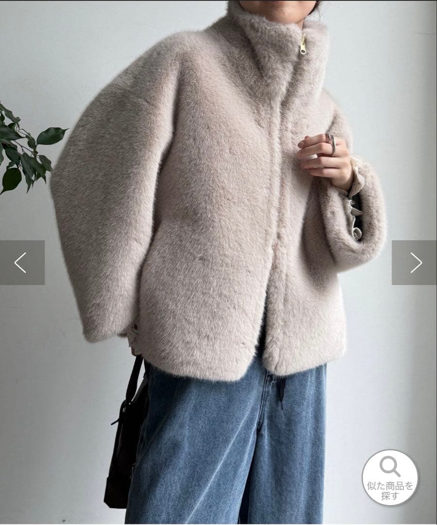 フェイクファーリバーシブルコートDOUDOUドゥドゥ今季今期