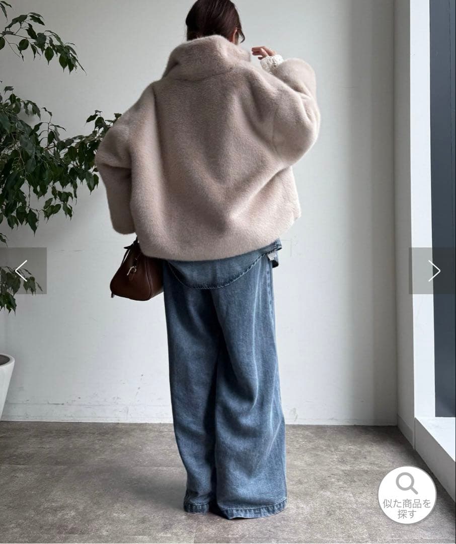 フェイクファーリバーシブルコートDOUDOUドゥドゥ今季今期