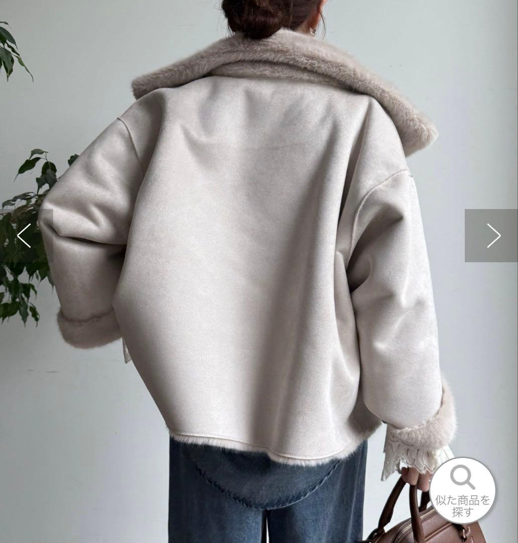 フェイクファーリバーシブルコートDOUDOUドゥドゥ今季今期