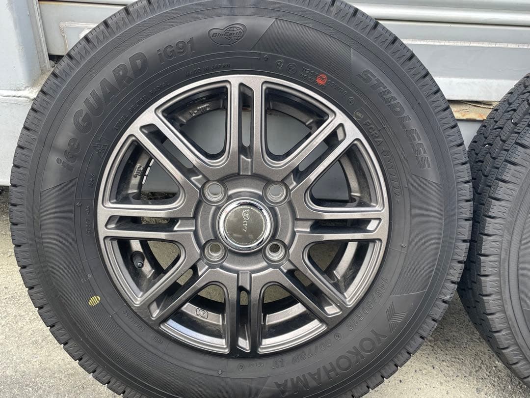 ☆スタッドレスタイヤ　145/80R12 2022年製　4本セット☆