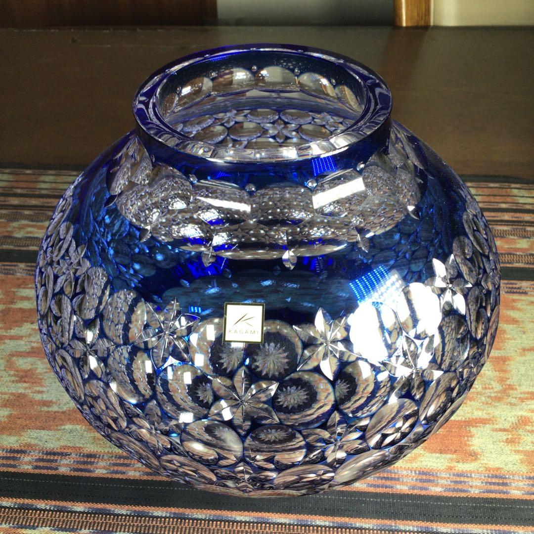 KAGAMI CRYSTAL×篠崎英明　江戸切子　花器　『玉舞』
