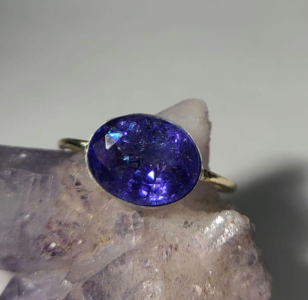 rose_malingレインボーInk入り★タンザニア産タンザナイト★