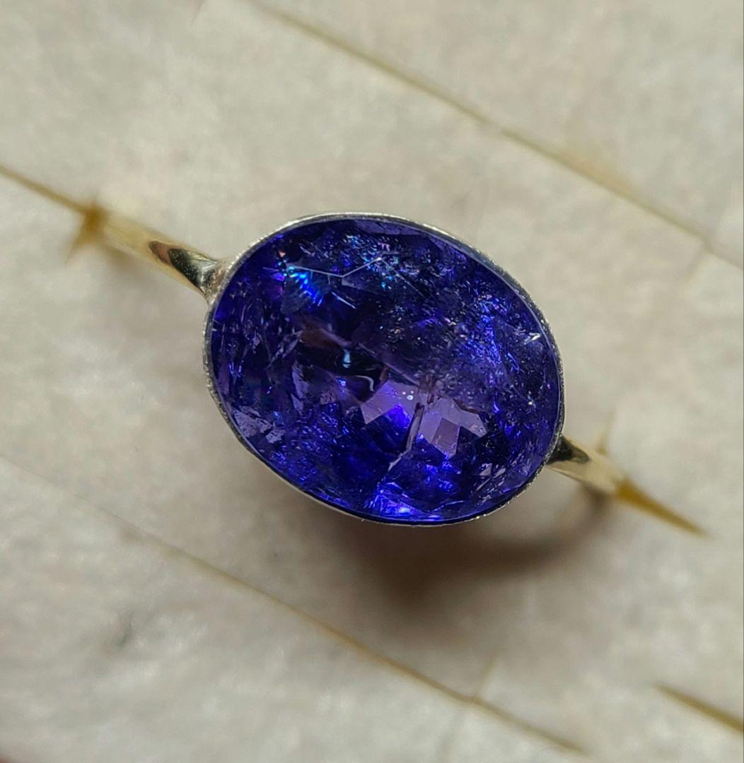 rose_malingレインボーInk入り★タンザニア産タンザナイト★