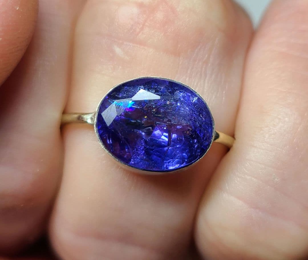 rose_malingレインボーInk入り★タンザニア産タンザナイト★