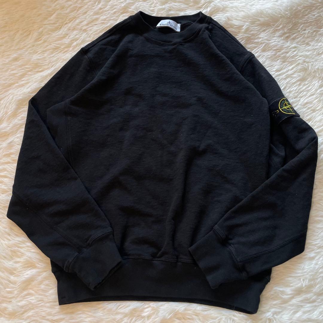 ストーンアイランド stone  スウェット ワッペン M ブラック