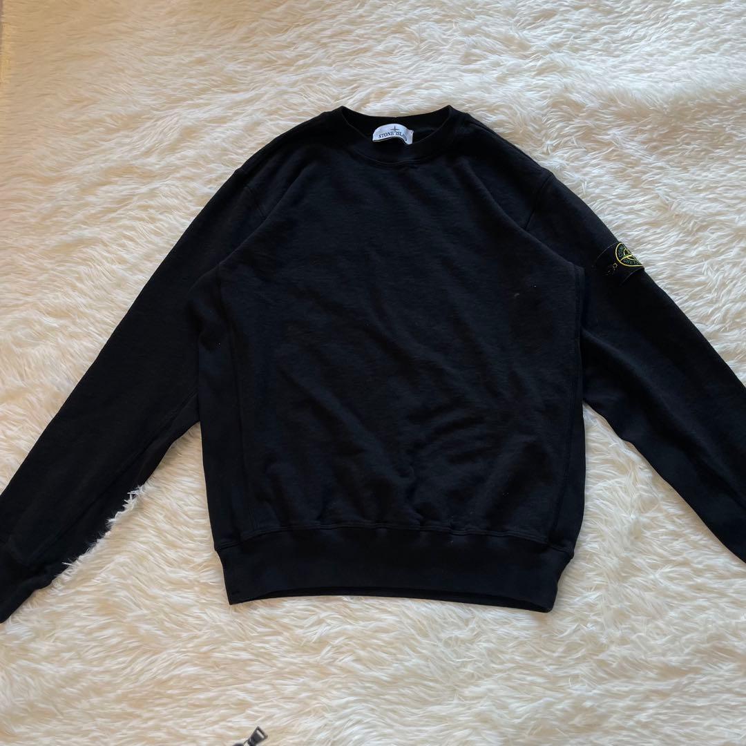 ストーンアイランド stone  スウェット ワッペン M ブラック