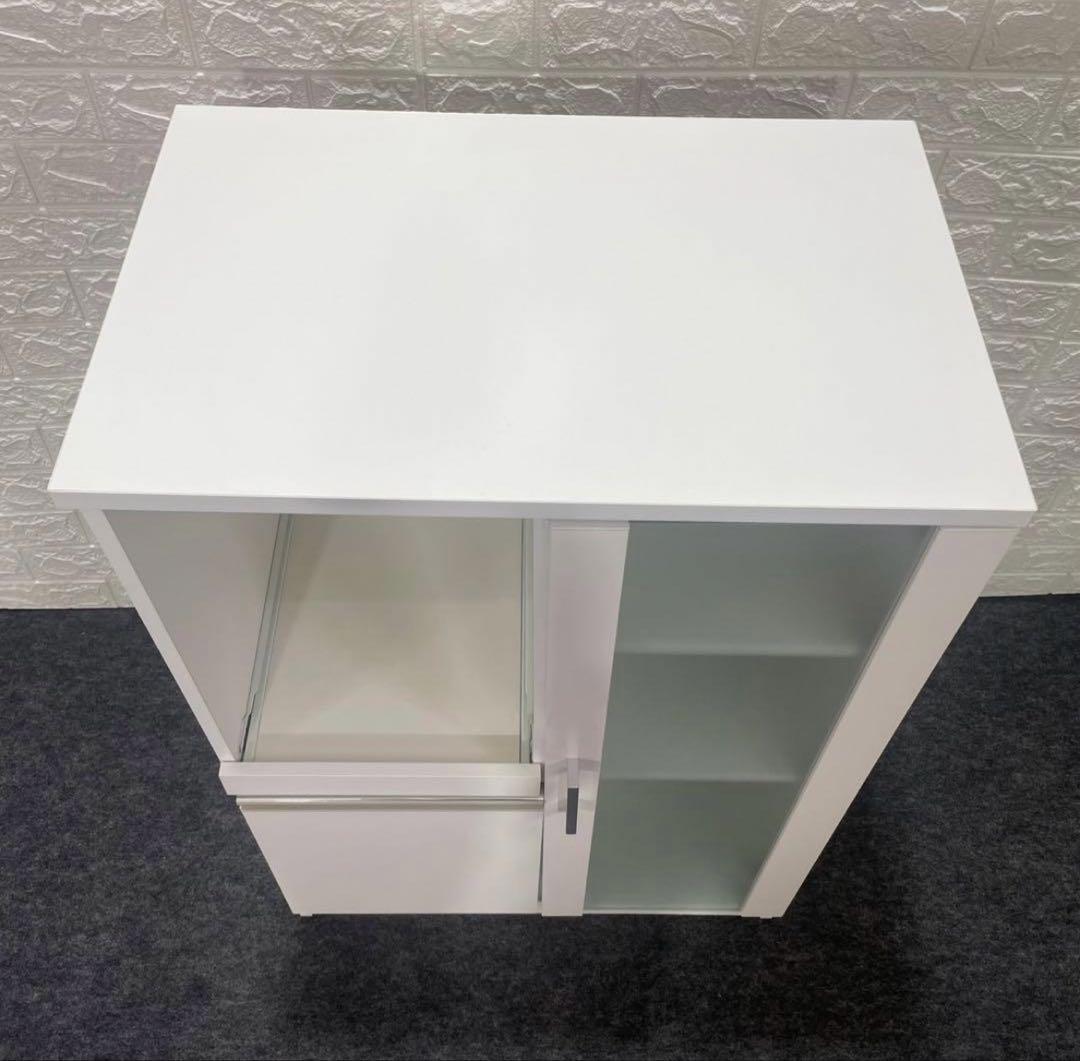 最終値下げ　ニトリ レンジ台 白 スリム 食器棚 キッチンカウンター ボード