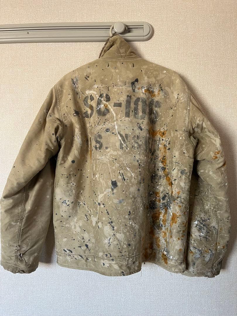 雰囲気抜群　40s 50s USN N1 デッキジャケット 米軍実物　大きめ