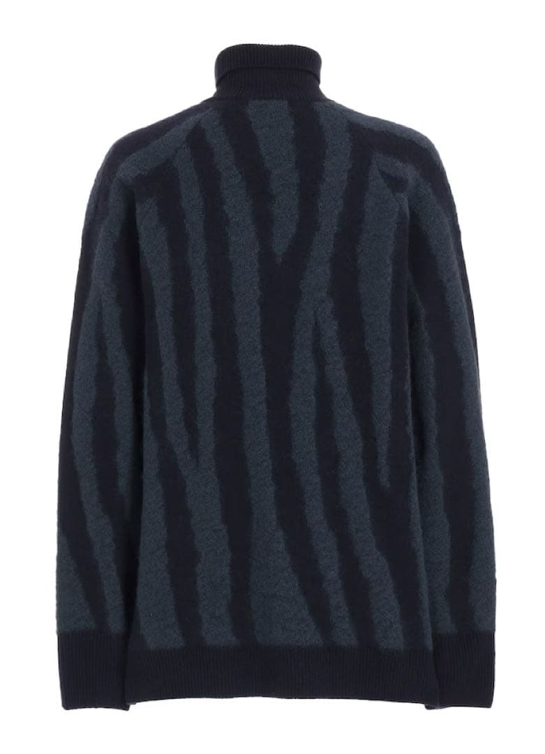 Y's ストライプタートルネックニット