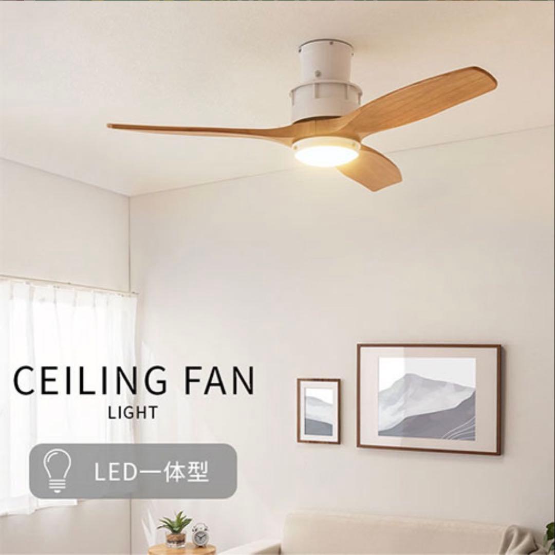シーリングファン LED 照明 5畳 ホワイト 購入価格：¥21,880