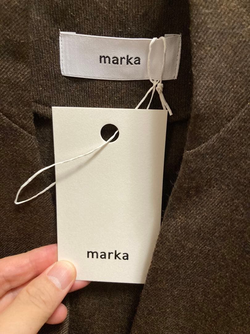 MARKA 2/48 ウールソフトサージ　ラペルレス　シャツジャケット