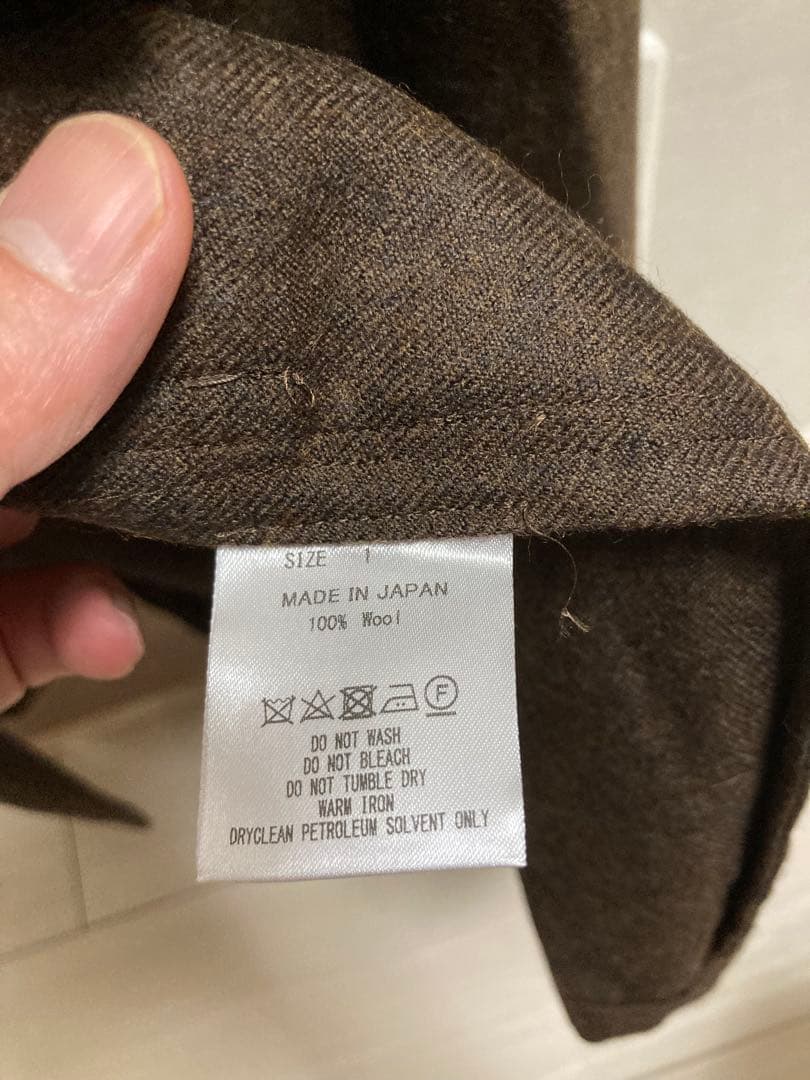 MARKA 2/48 ウールソフトサージ　ラペルレス　シャツジャケット