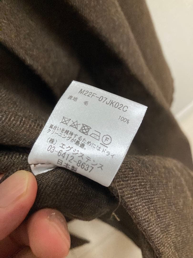 MARKA 2/48 ウールソフトサージ　ラペルレス　シャツジャケット