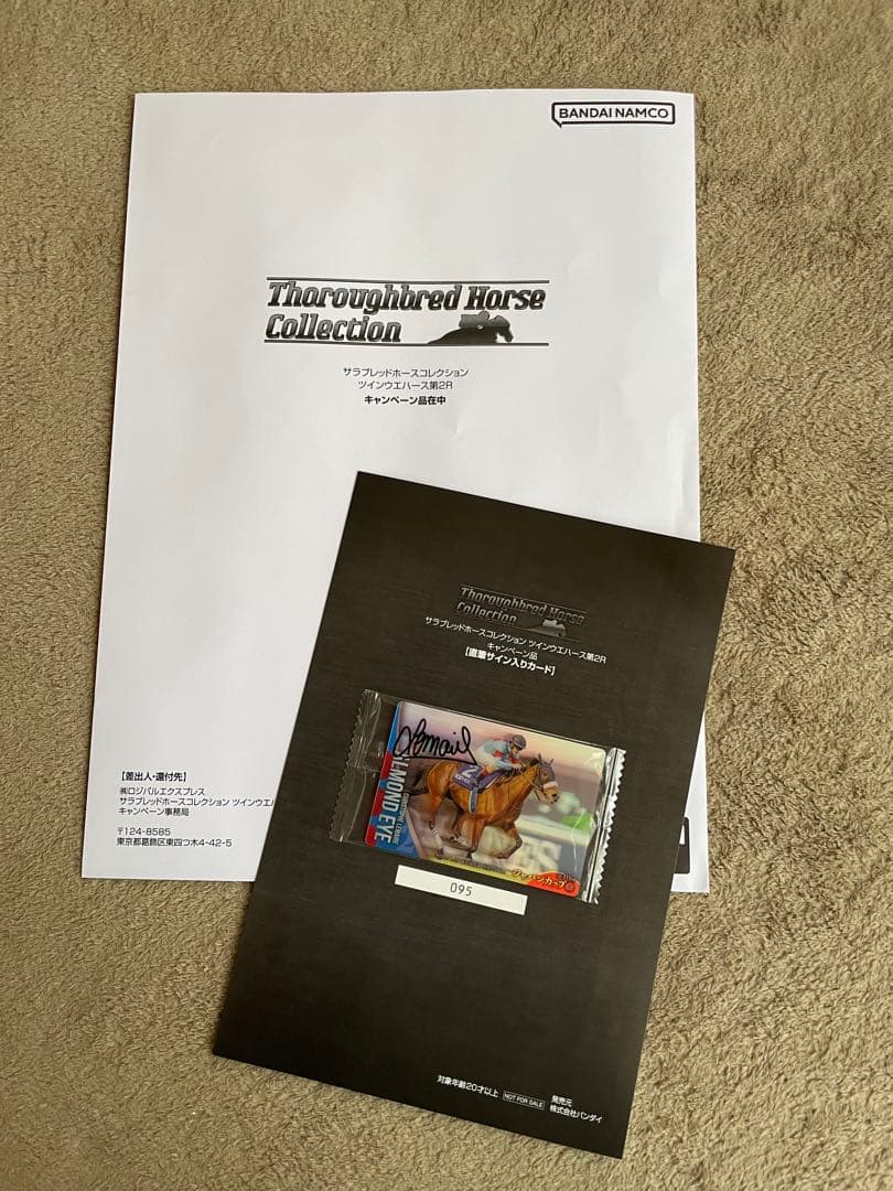 サラブレッドホースコレクション サイン入りカード 095アーモンドアイ