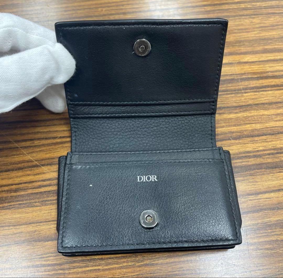 Dior ディオール ブラック 黒 レザー カードケース 名刺入れ