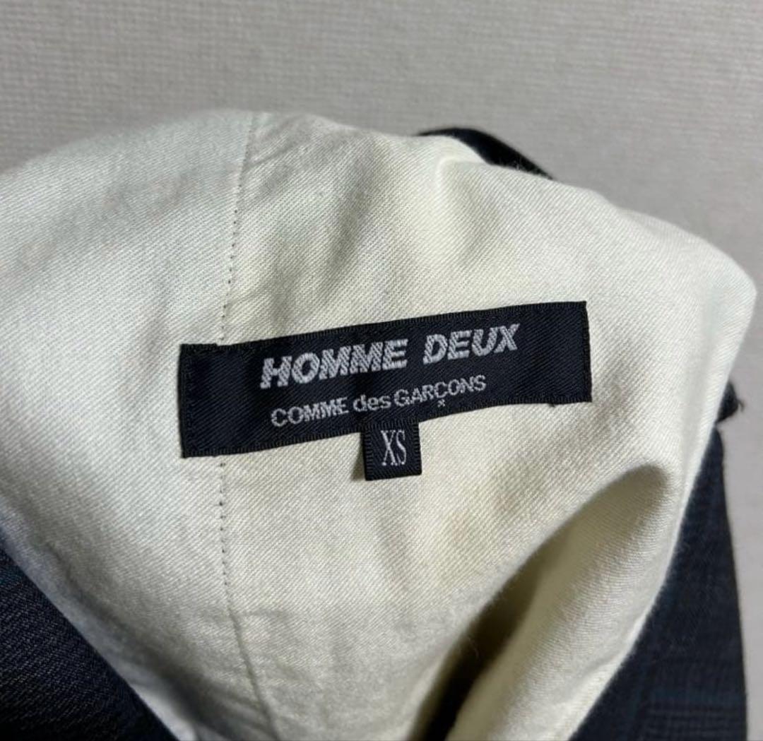 コムデギャルソンオムドゥ　19AW ポリエステルウール　チェックスラックス