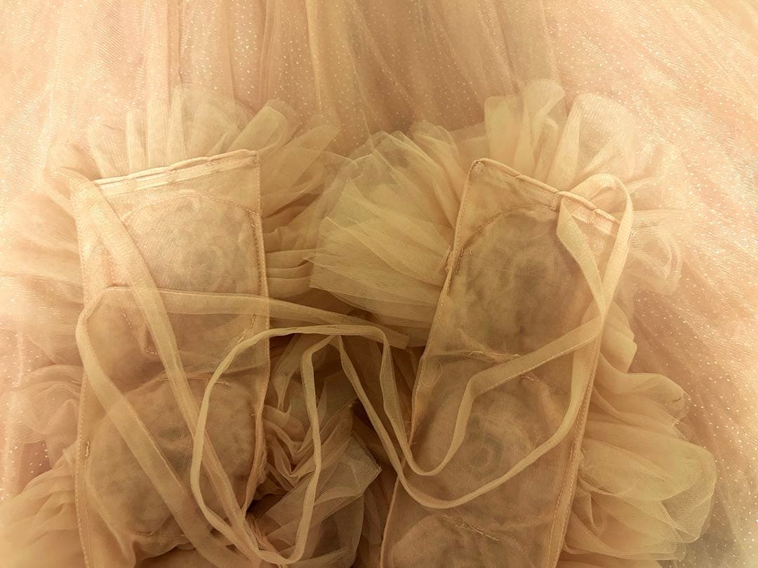 ハツコエンドウ風カラードレス　くすみピンク　ウェディングドレス