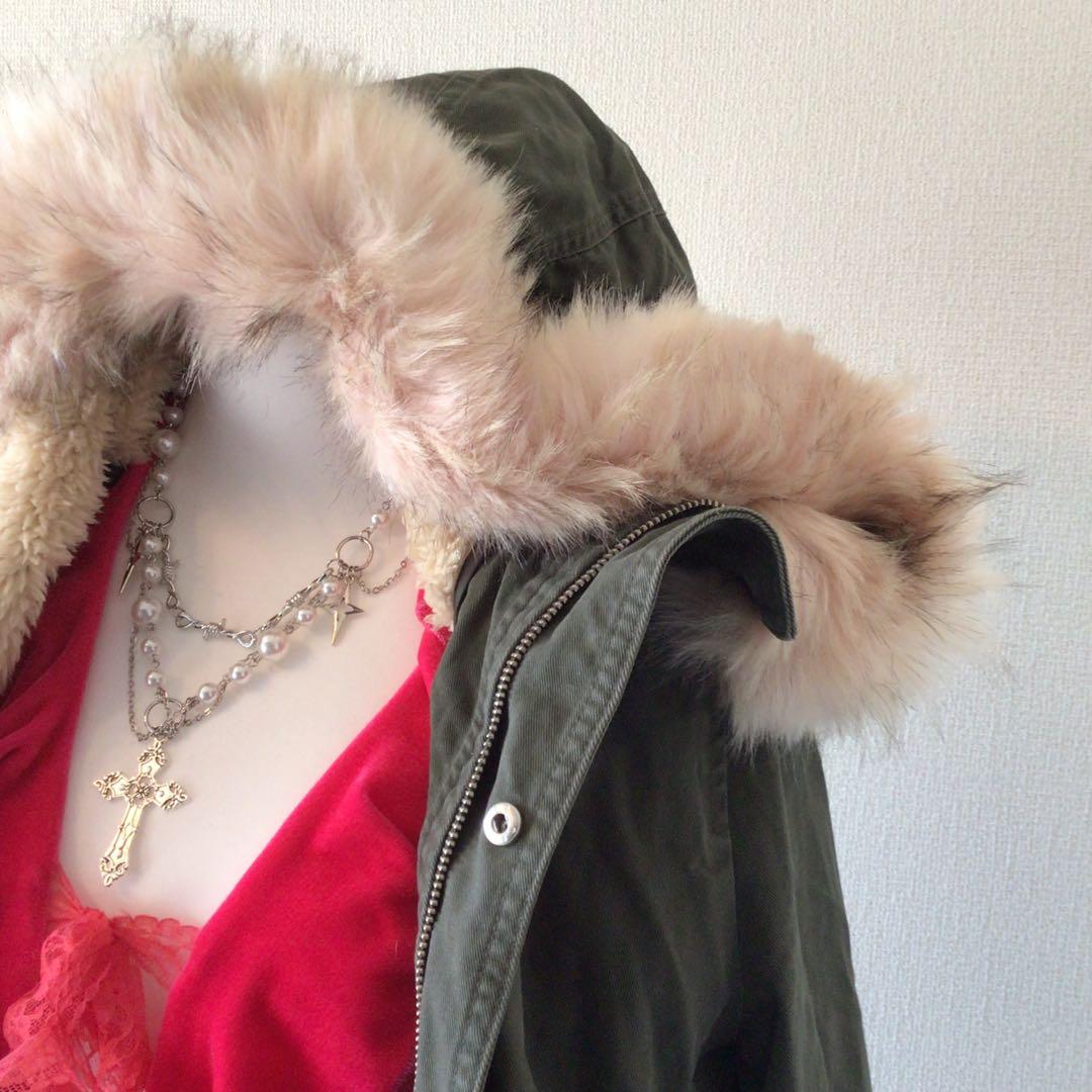 y2k エコファー　グランジフェアリーモッズコート 平成archive 森ガール