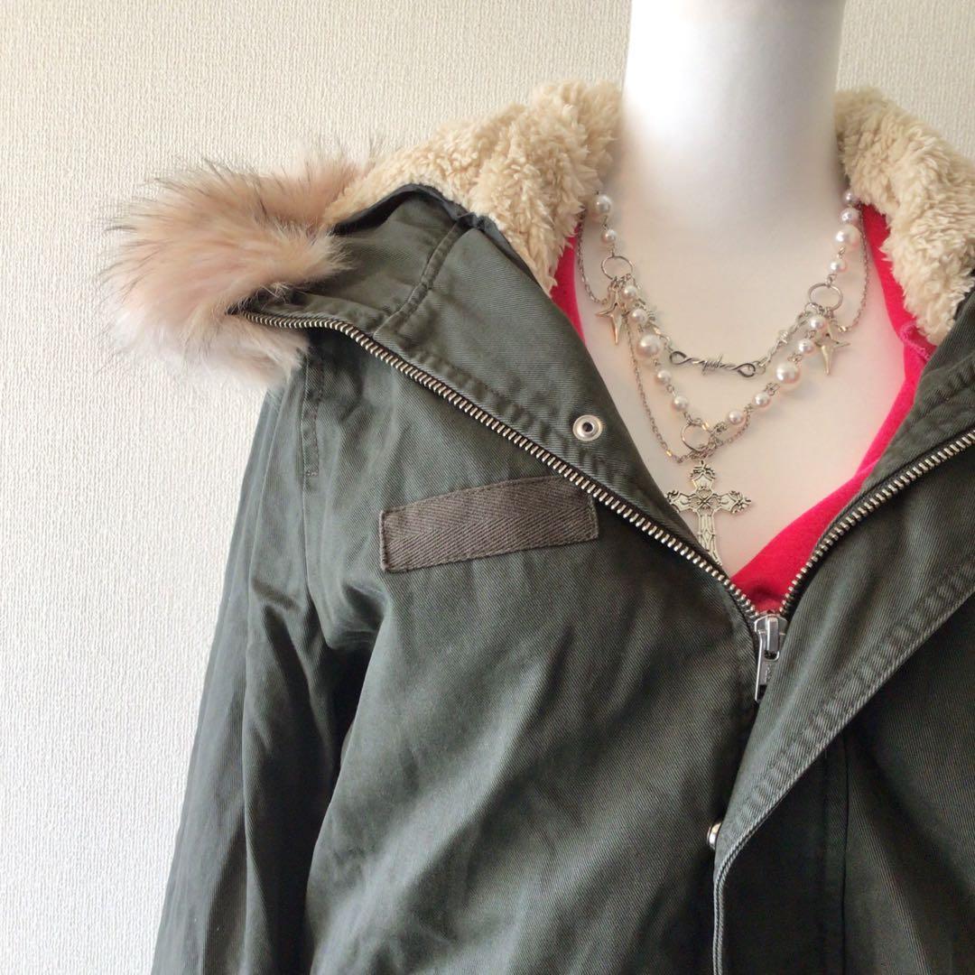 y2k エコファー　グランジフェアリーモッズコート 平成archive 森ガール