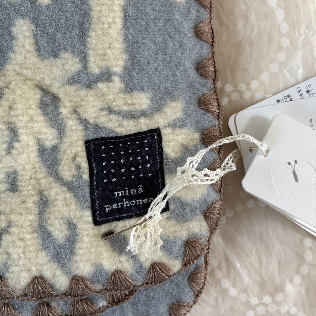 ミナペルホネン ウールブランケット　metsä グレー