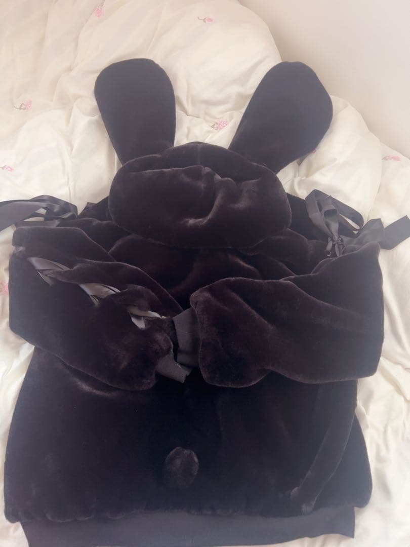 Pal elfy パルエルフィー うさ耳ファーコート ブラック