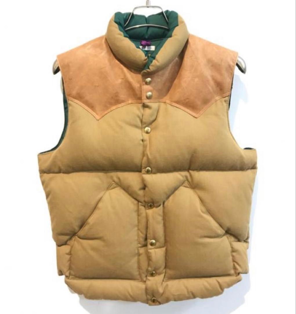 超美品ロッキーマウンテンフェザーベッド×ウエアハウス　ドビーツイル ダウンベスト