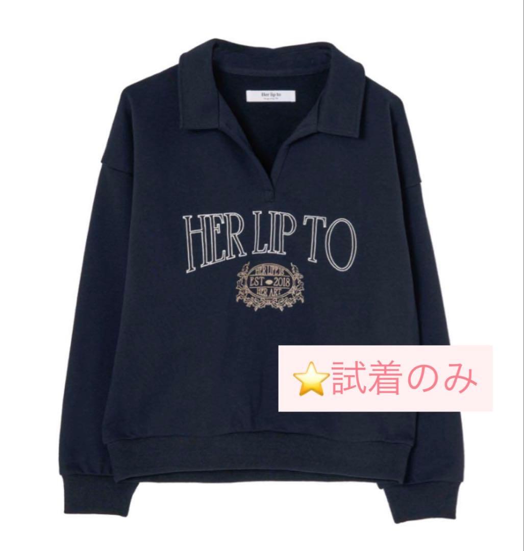 【美品】Herlipto Embroidery Polo Sweatshirt