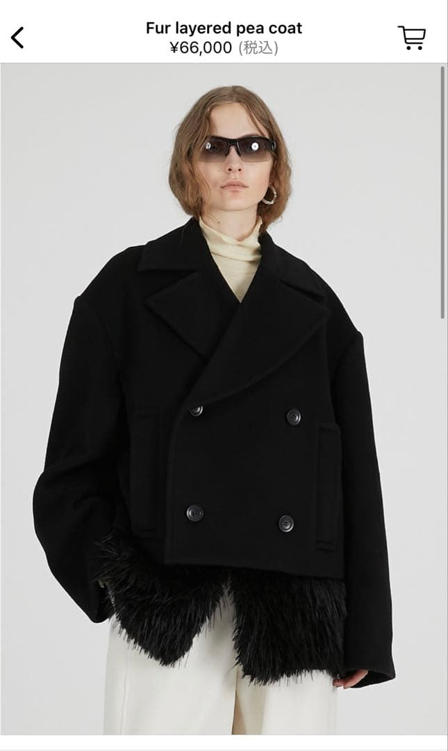 prankproject 新作裾ファーコートfarlayeredpea coat