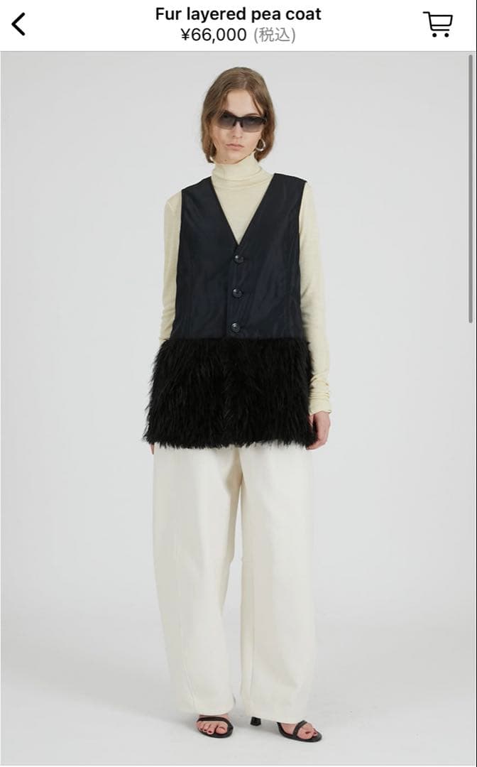 prankproject 新作裾ファーコートfarlayeredpea coat