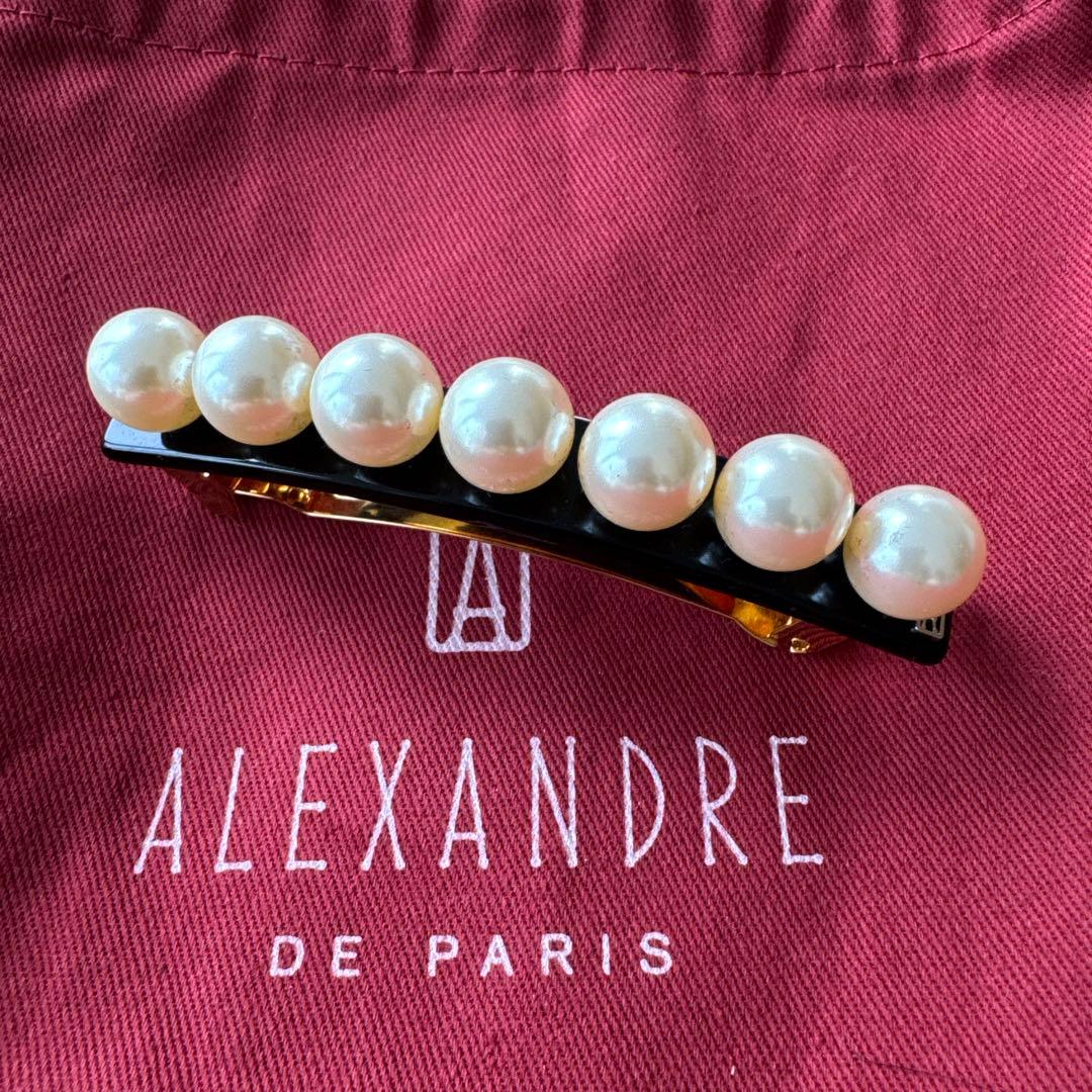 ALEXANDRE DE PARIS パール付きヘアクリップ
