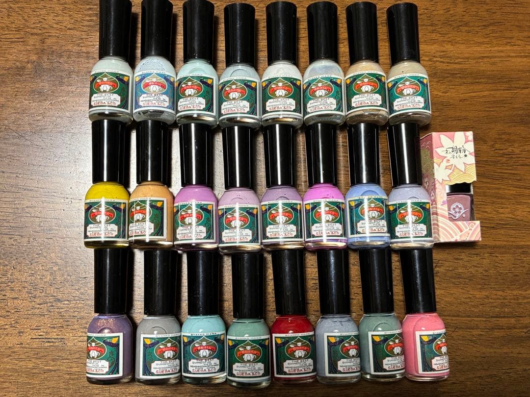 上羽絵惣　胡粉ネイル 24本セット+おまけ　京の胡粉ネイル(小豆)5mL