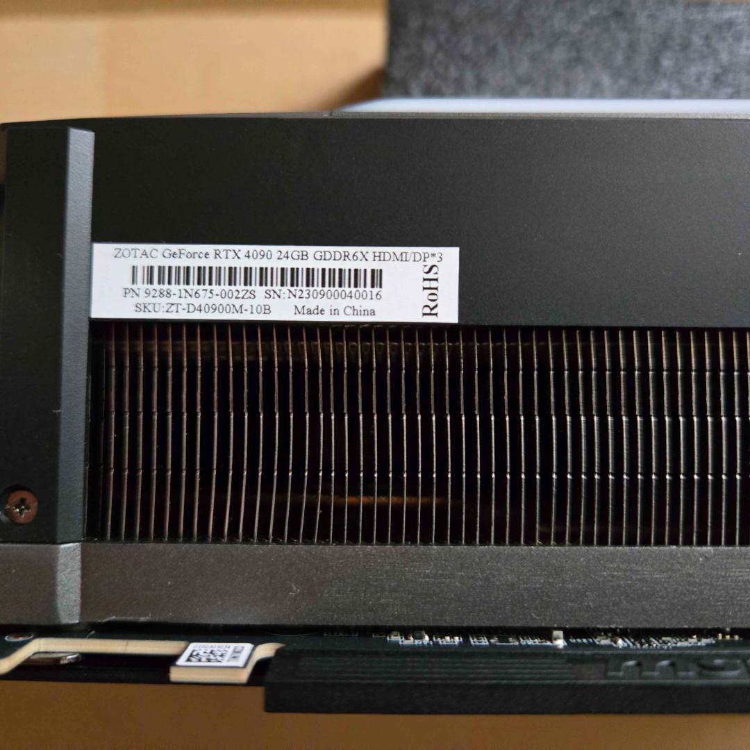 【ジャンク】ZOTAC RTX4090 ＋1200W Platinum電源セット