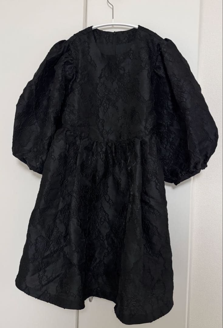 perna ジャガードボリュームブラウス ブラック