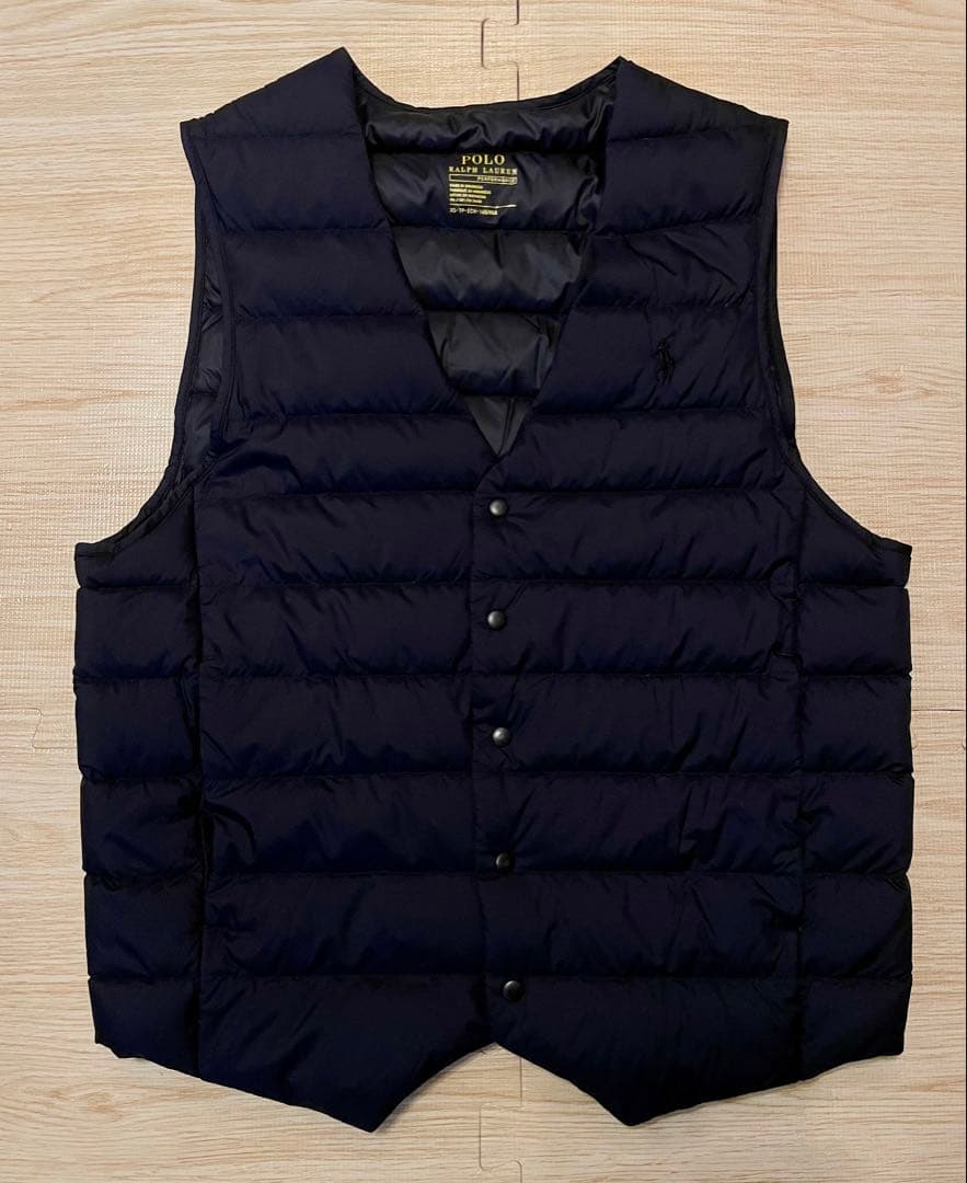 ポロラルフローレン パッカブル ダウンベスト 黒 XS 軽量
