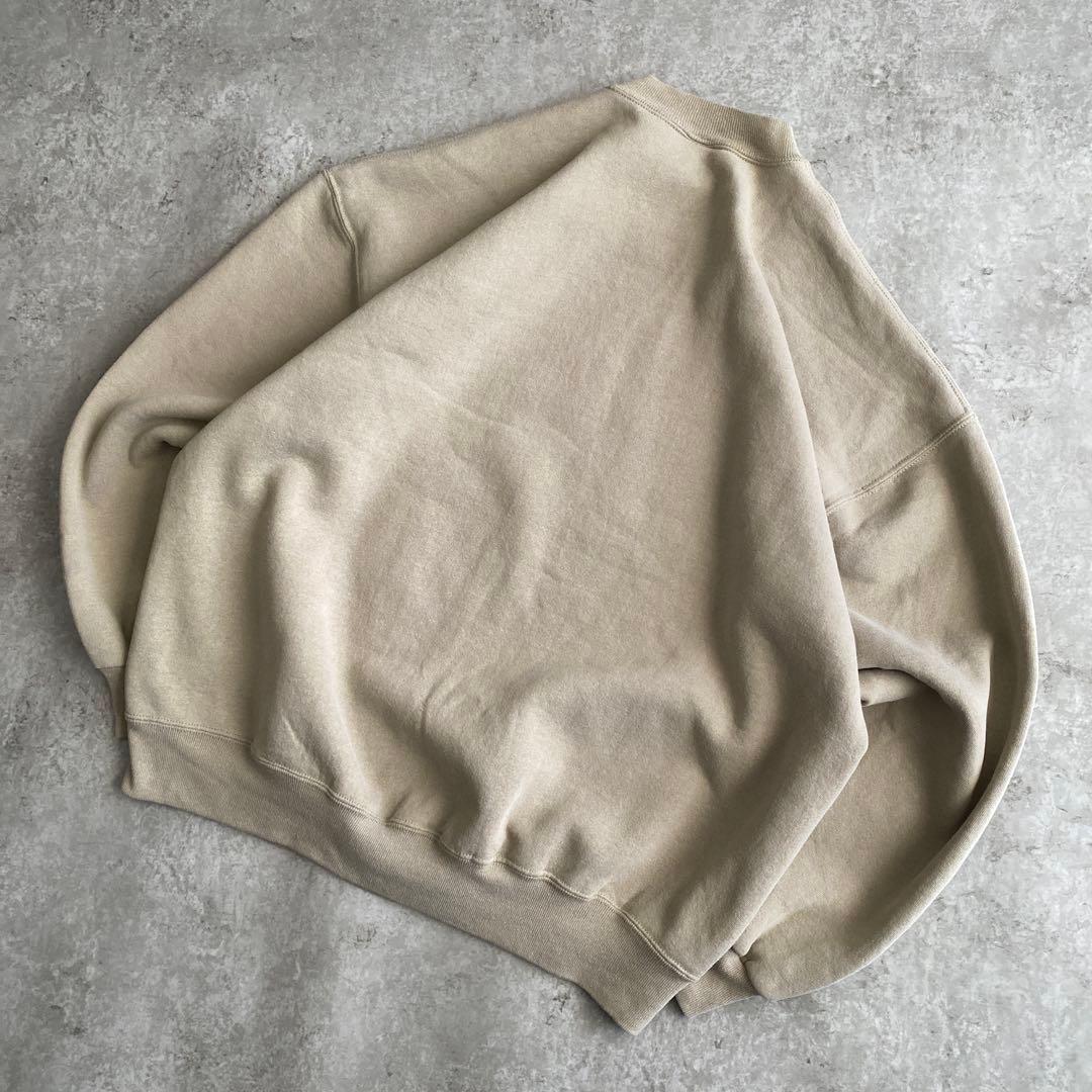 レアカラー神サイズ90sラッセル無地スウェットUSA製XLサンドベージュ