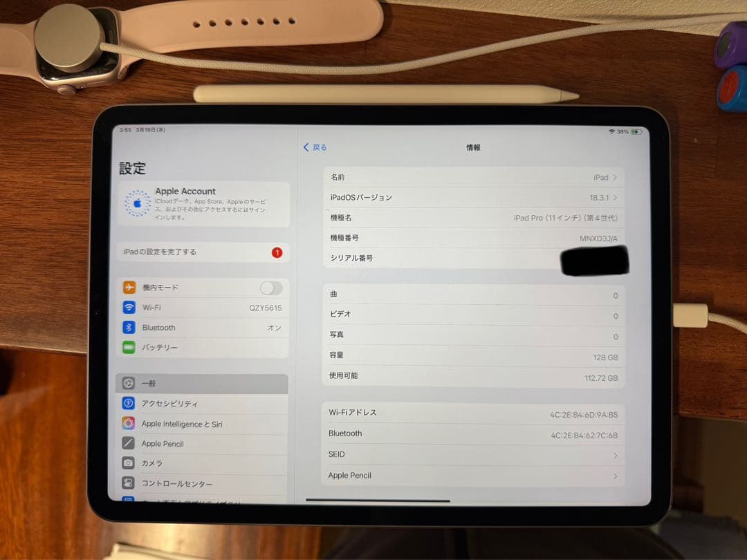 Apple iPad Pro (第4世代) 128GB + Pencil