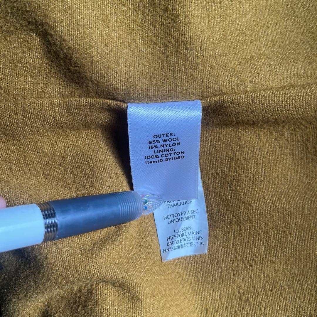 美品 エルエルビーン シグネチャー メルトン ウール モッズコート 筆記体タグ