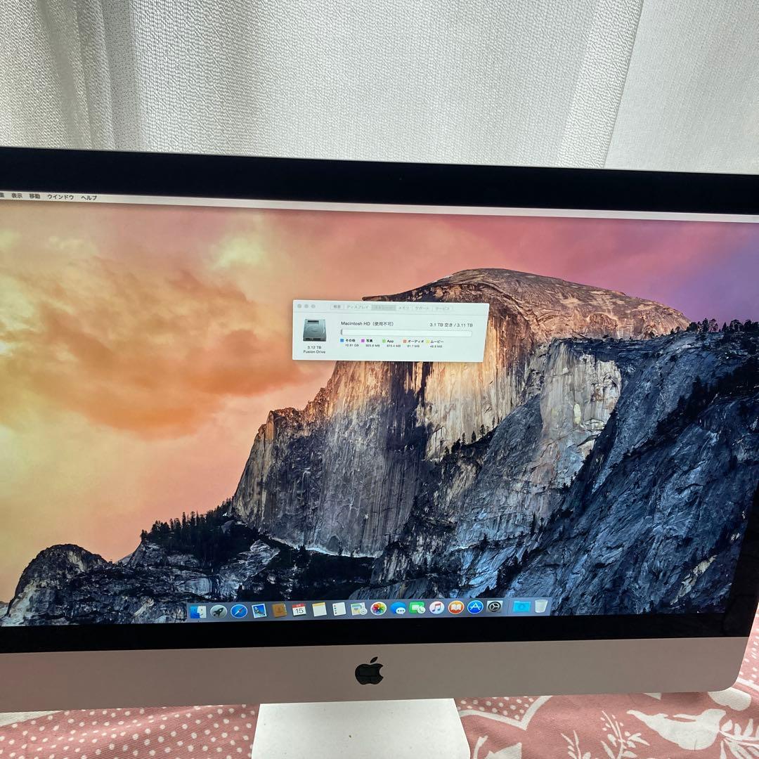 Macデスクトップ iMac27 5K i7 4.0G Late2014 16G HD3.12TB