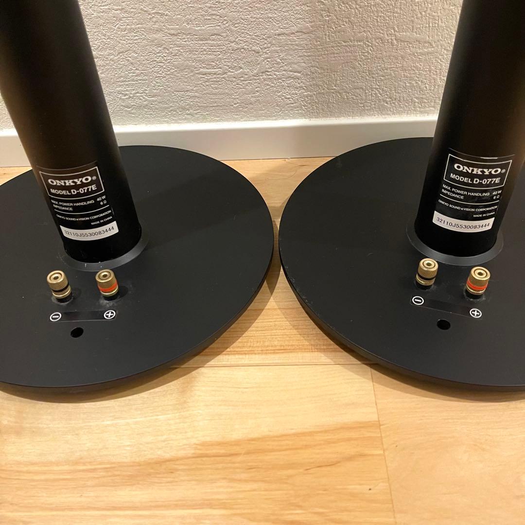 ONKYO オンキョー D-077E ブラック スピーカー ペア
