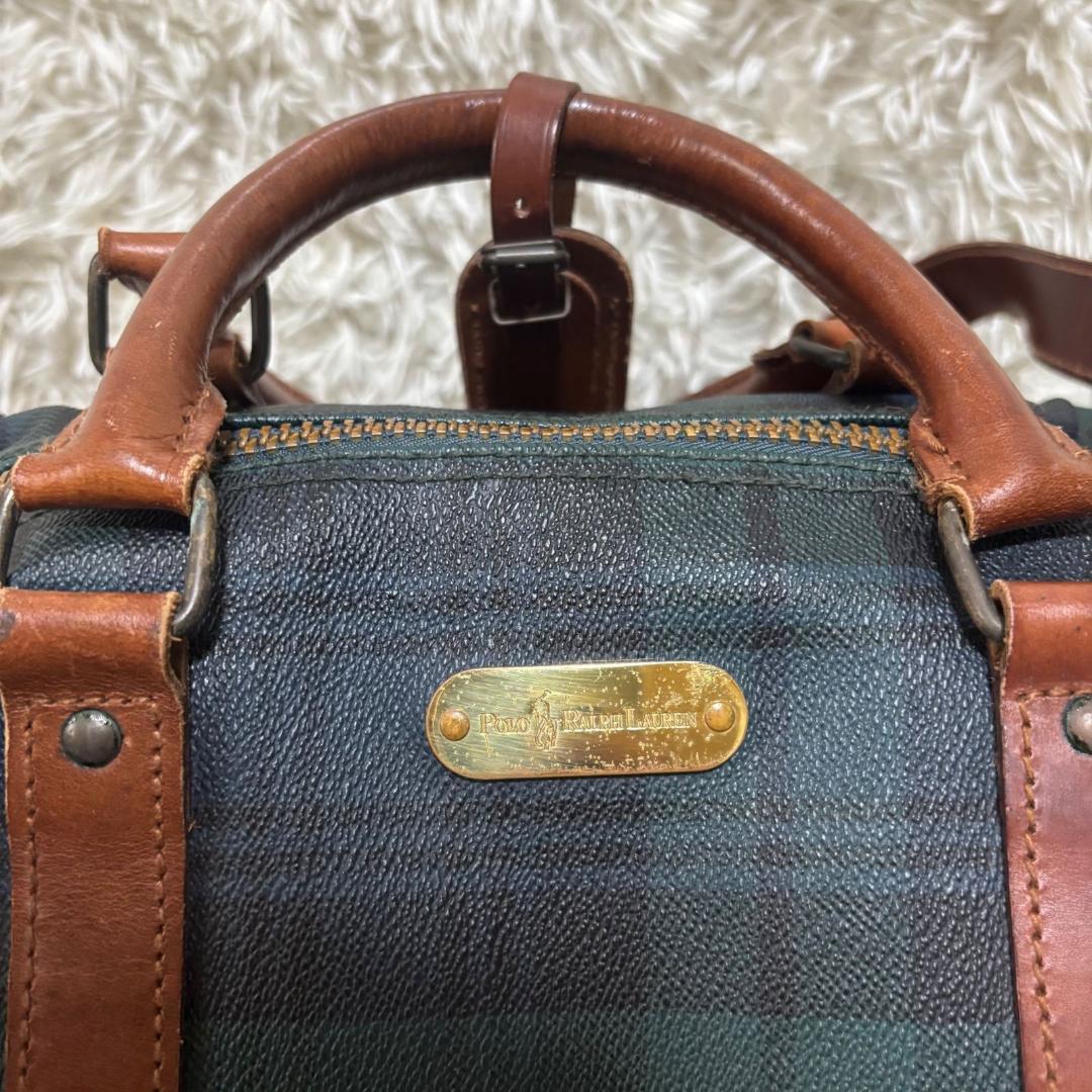 良品✨ポロラルフローレン ボストンバッグ 大容量 ブラックウォッチ チェック