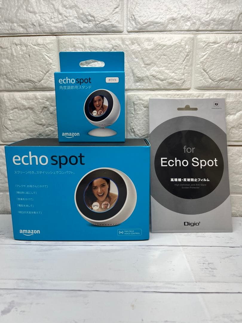 Amazon Echo Spot スマートスピーカー　スタンド、フィルムセット