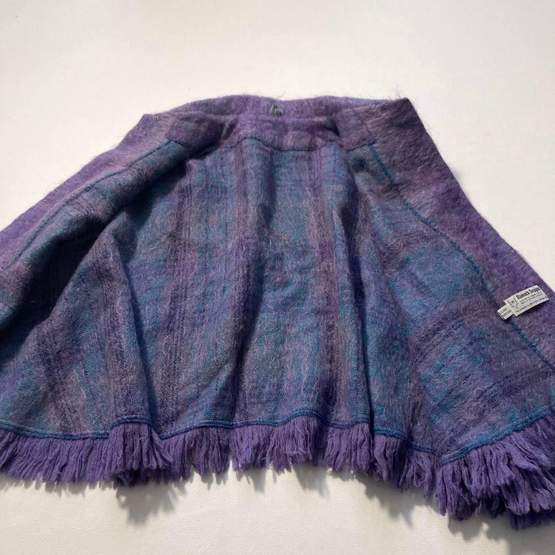 【希少ビンテージ】Ramnoch Designs　モヘアウールポンチョ 金ボタン