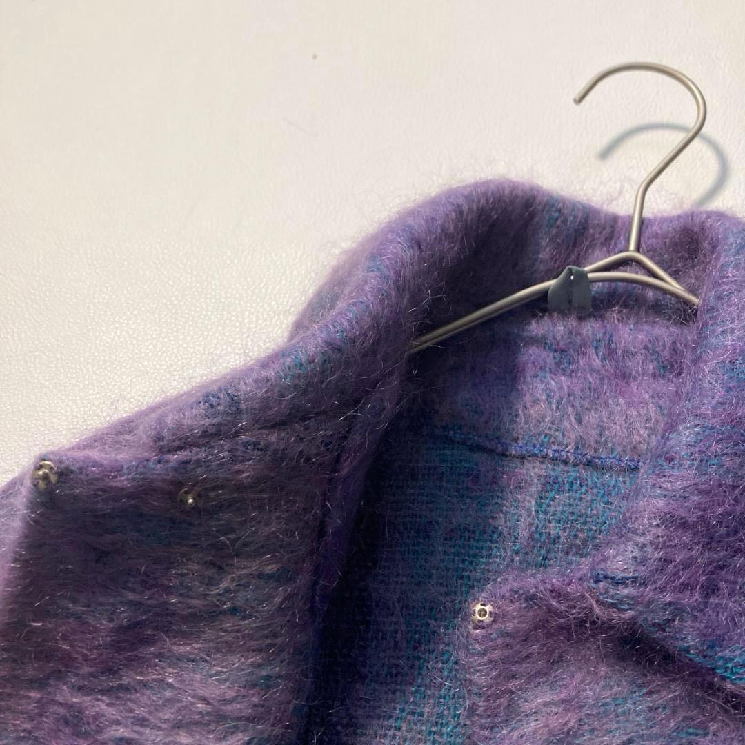 【希少ビンテージ】Ramnoch Designs　モヘアウールポンチョ 金ボタン