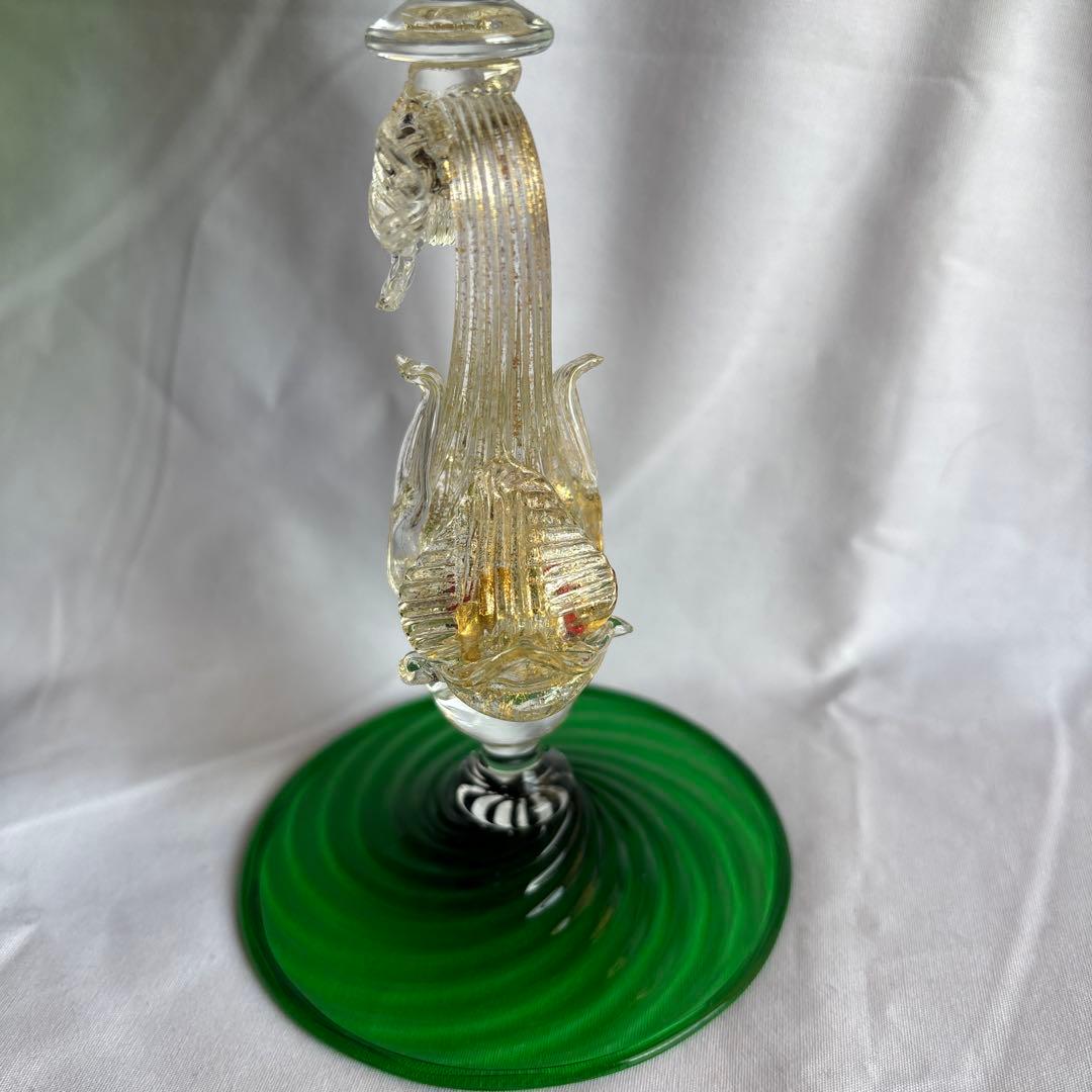ベネチアングラス　ドルフィン　グリーン