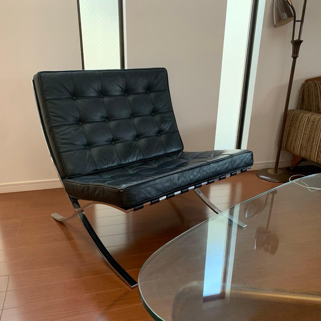 【高級】バルセロナチェアー 本革 ヴィンテージ ミッドセンチュリー モダン